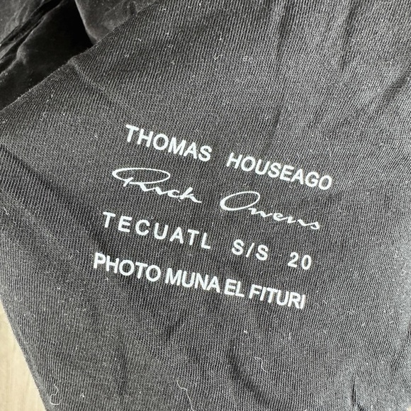 Rick Owens Black Sleeveless Printed T-Shirt - Picture 7 of 8